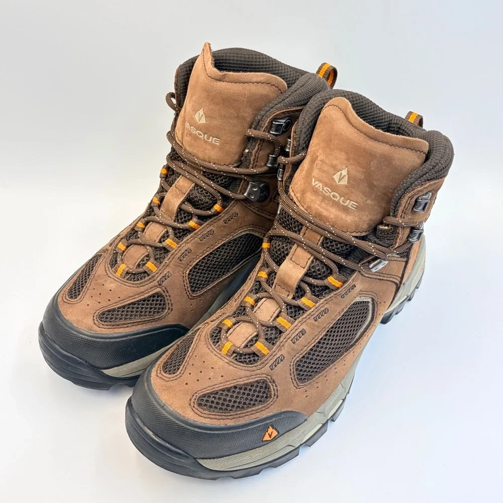 Vasque Breeze 2.0 GTX Mens 9.5M Brown Leather Gore-Tex Hiking Boots 7482 Vibram